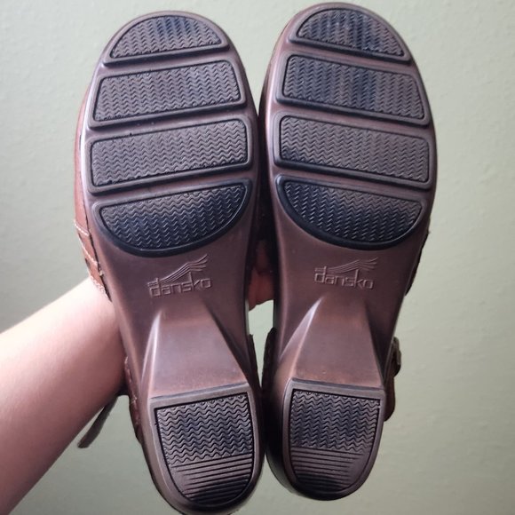 Dansko Leather Mary Jane Clogs Women Size 10.5 - Picture 6 of 12